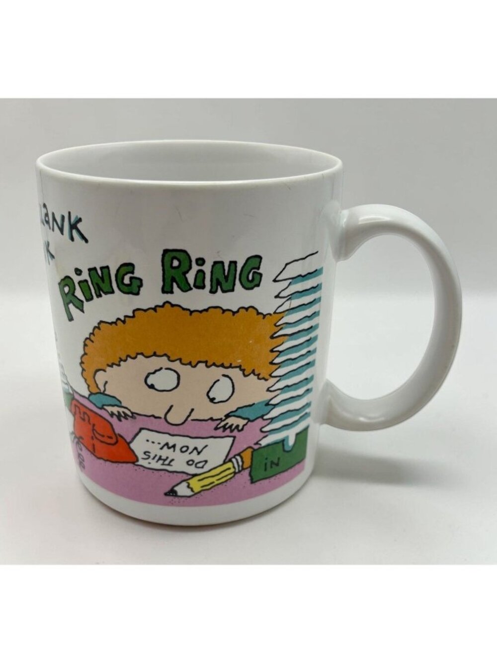 Vintage Hallmark Coffee Mug Office Rules Funny Secretary Employee Gift